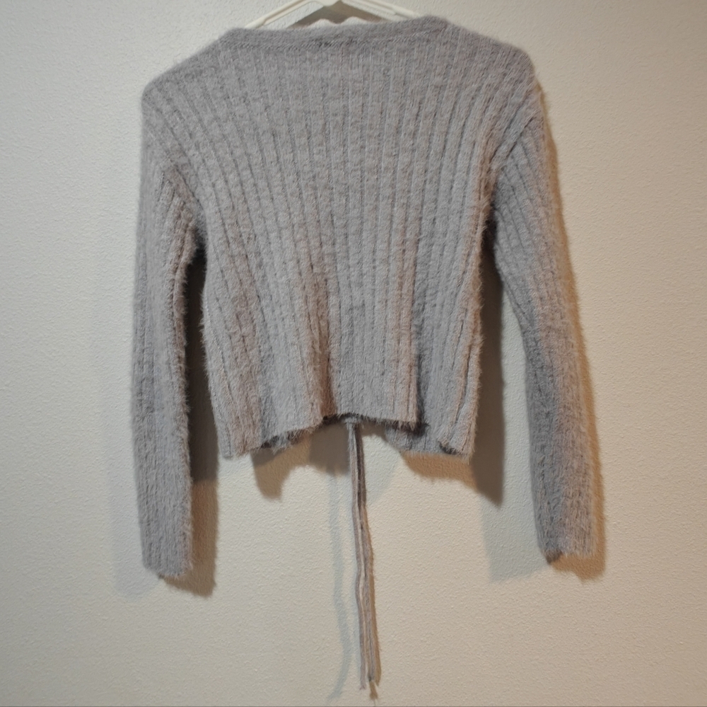 NWOT Wool Princess Polly Sweater Medium Jumper Over Sized Cropped Gray - Picture 3 of 5